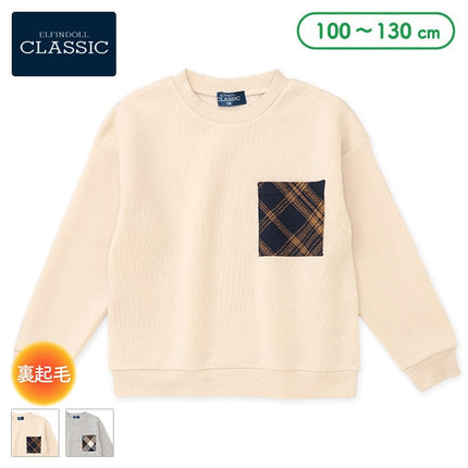 西松屋 ELFINDOLL CLASSIC 裏起毛チェックポケットトレーナー 正規品