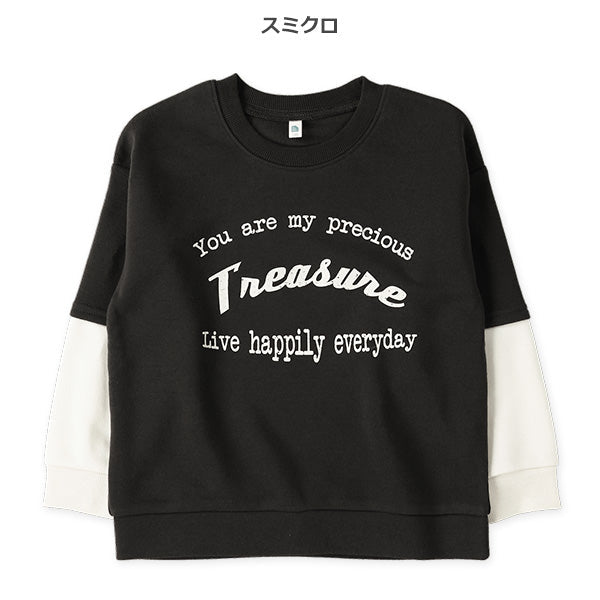 西松屋 ELFINDOLL 裏起毛袖レイヤード風トレーナー 正規品