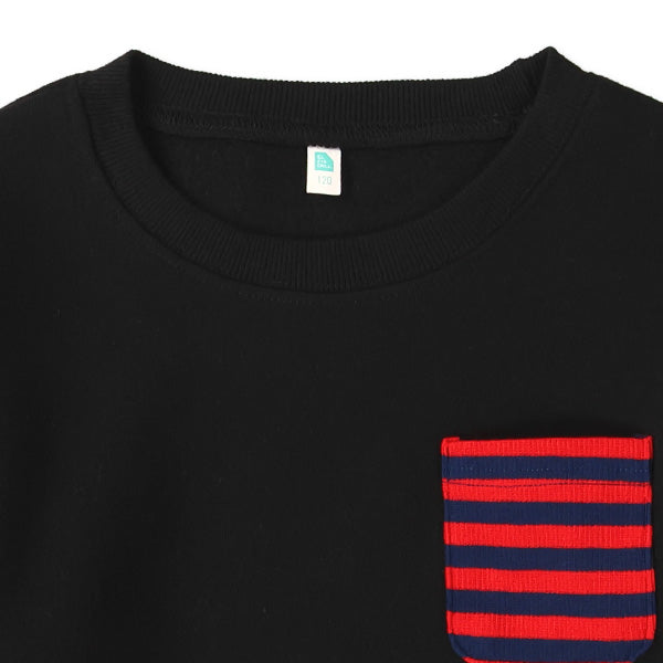 西松屋 ELFINDOLL 裏起毛リブポケットボーダートレーナー 正規品