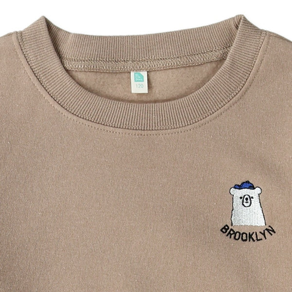 西松屋 ELFINDOLL 裏起毛くま刺繍トレーナー 正規品