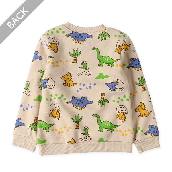 西松屋 ELFINDOLL 裏起毛恐竜柄トレーナー 正規品