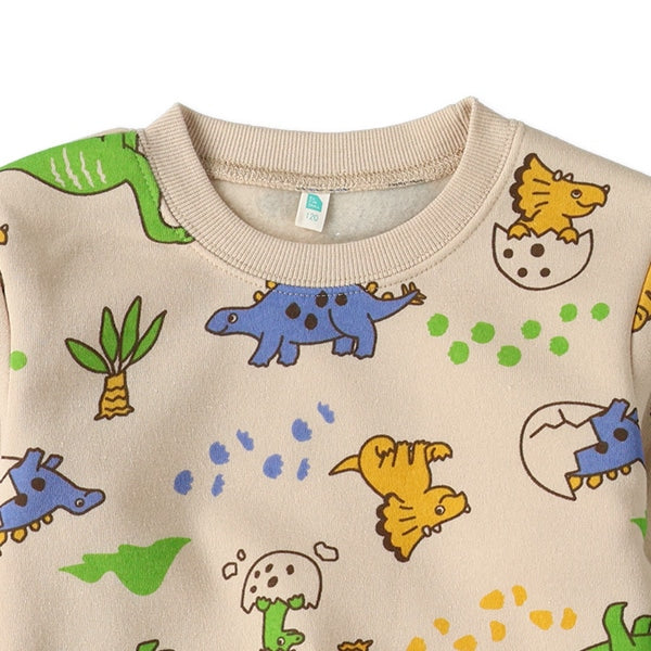 西松屋 ELFINDOLL 裏起毛恐竜柄トレーナー 正規品