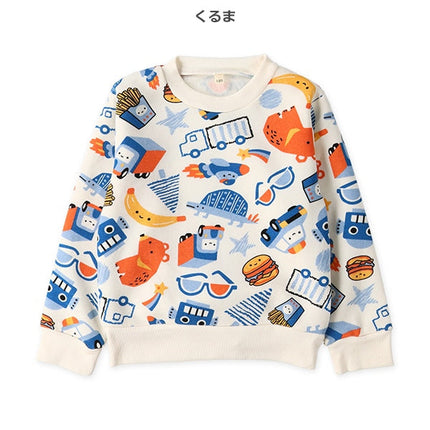 西松屋 ELFINDOLL 裏起毛くるま・恐竜総柄トレーナー 正規品