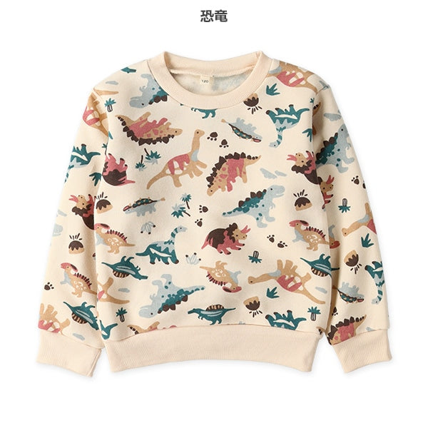 西松屋 ELFINDOLL 裏起毛くるま・恐竜総柄トレーナー 正規品