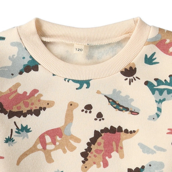 西松屋 ELFINDOLL 裏起毛くるま・恐竜総柄トレーナー 正規品