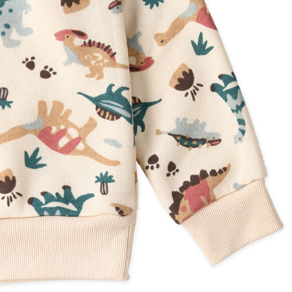 西松屋 ELFINDOLL 裏起毛くるま・恐竜総柄トレーナー 正規品