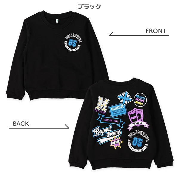 西松屋 ELFINDOLL 裏起毛ロゴワッペン風バックプリントトレーナー 正規品