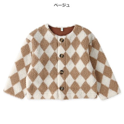 西松屋 ELFINDOLL ボアアーガイルジャケット 正規品