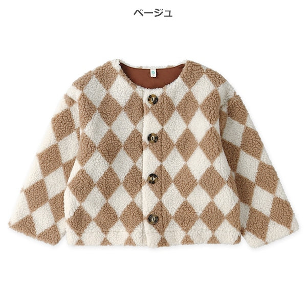 西松屋 ELFINDOLL ボアアーガイルジャケット 正規品