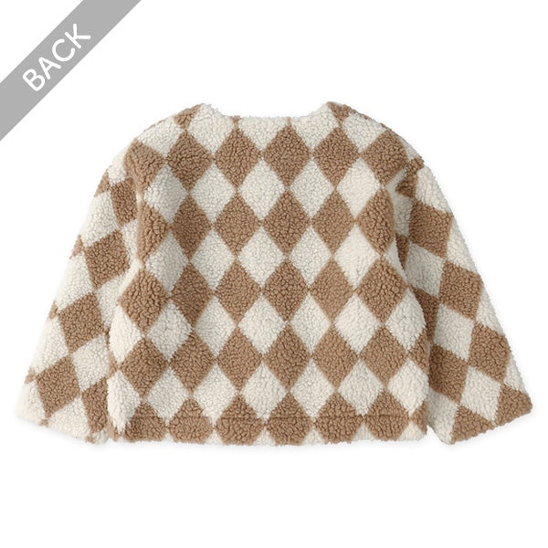 西松屋 ELFINDOLL ボアアーガイルジャケット 正規品