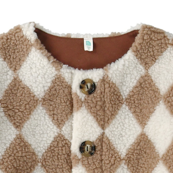 西松屋 ELFINDOLL ボアアーガイルジャケット 正規品