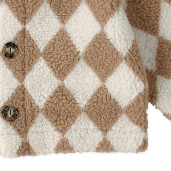 西松屋 ELFINDOLL ボアアーガイルジャケット 正規品