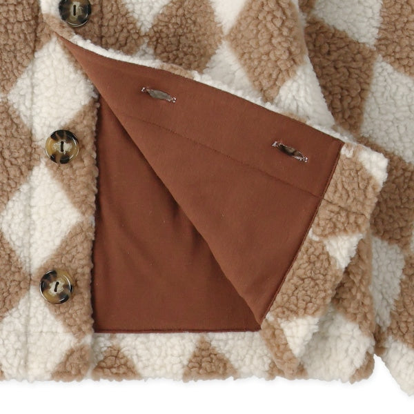 西松屋 ELFINDOLL ボアアーガイルジャケット 正規品