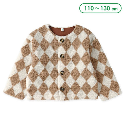 西松屋 ELFINDOLL ボアアーガイルジャケット 正規品