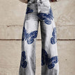 3D Graphic Printed Wide Leg Pants for Women – High Waist Bootcut Graphic Trousers