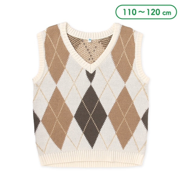 西松屋 ELFINDOLL アーガイルベスト 正規品