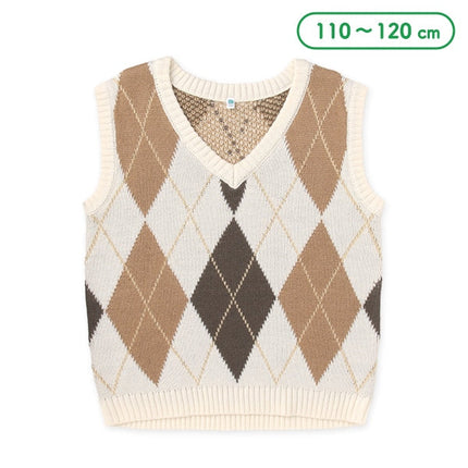 西松屋 ELFINDOLL アーガイルベスト 正規品