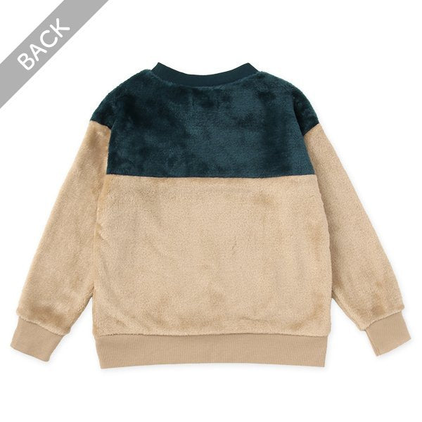 西松屋 ELFINDOLL CLASSIC コーラルフリース配色トレーナー 正規品