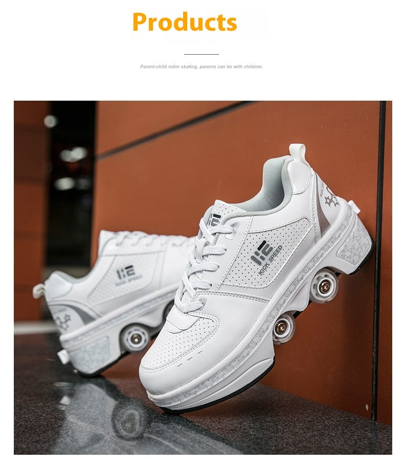 4-Wheel Heelys Skate Shoes – Retractable Roller Sneakers for Kids & Adults (EUR 33–42)