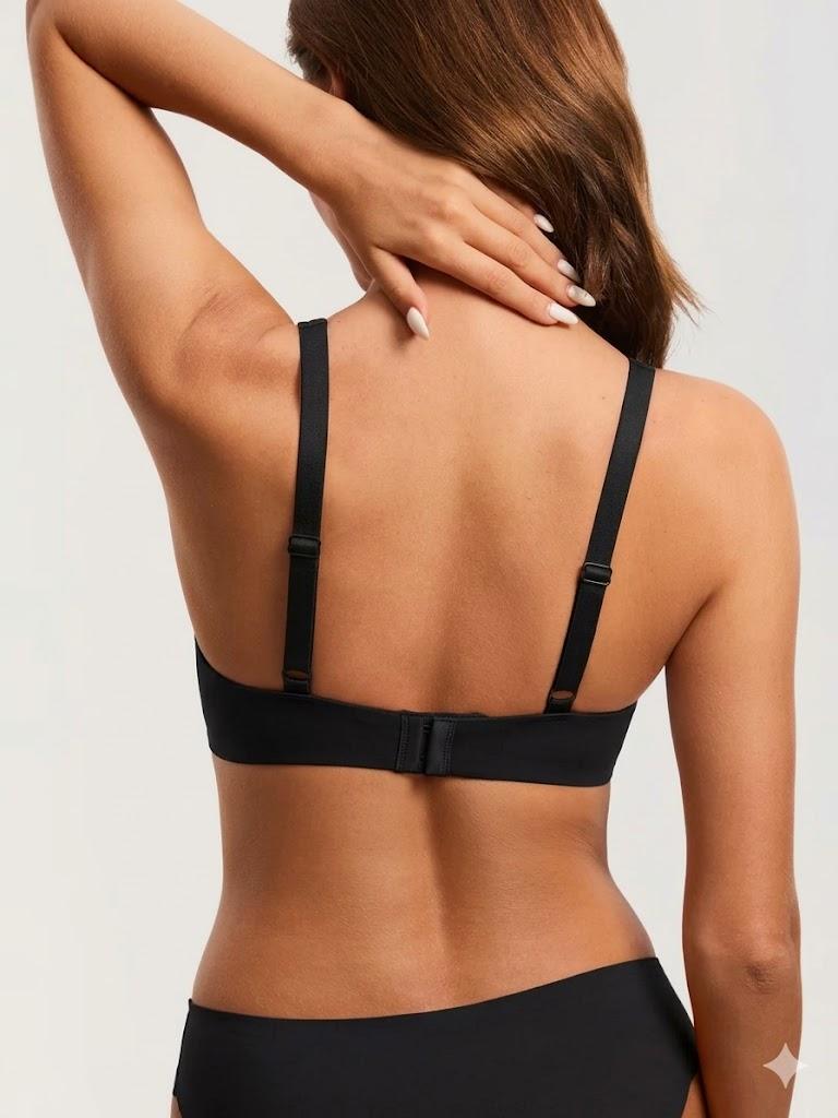 Women's Underwired Unlined Balconette Bra for Everyday and Low-Cut Tops