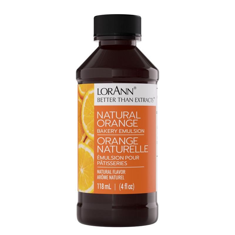 Orange (Natural) Bakery Emulsion - 4 oz. - 16 oz. - 1 Gallon - 5 Gallons - Bakery Emulsions Canada - Ships Free Within Canada on Orders Above CAD $199