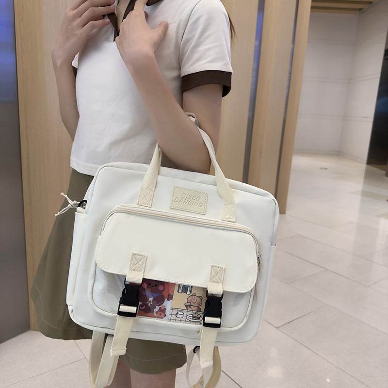 Lightweight College Soft Girl Tote Backpack Laptop Bag