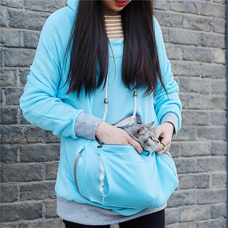 Women's Cat Print Pullover Hoodie Sweatshirt for Pet Lovers