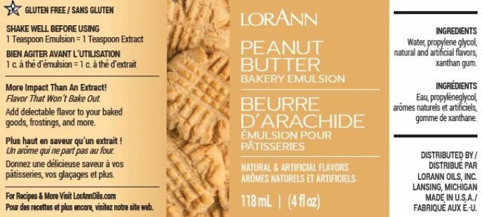 Peanut Butter Bakery Emulsion (Peanut Free) - 16 oz. 1 Gallon, 5 Gallons - Bakery Emulsions Canada - Ships Free Within Canada on Orders Above CAD $199