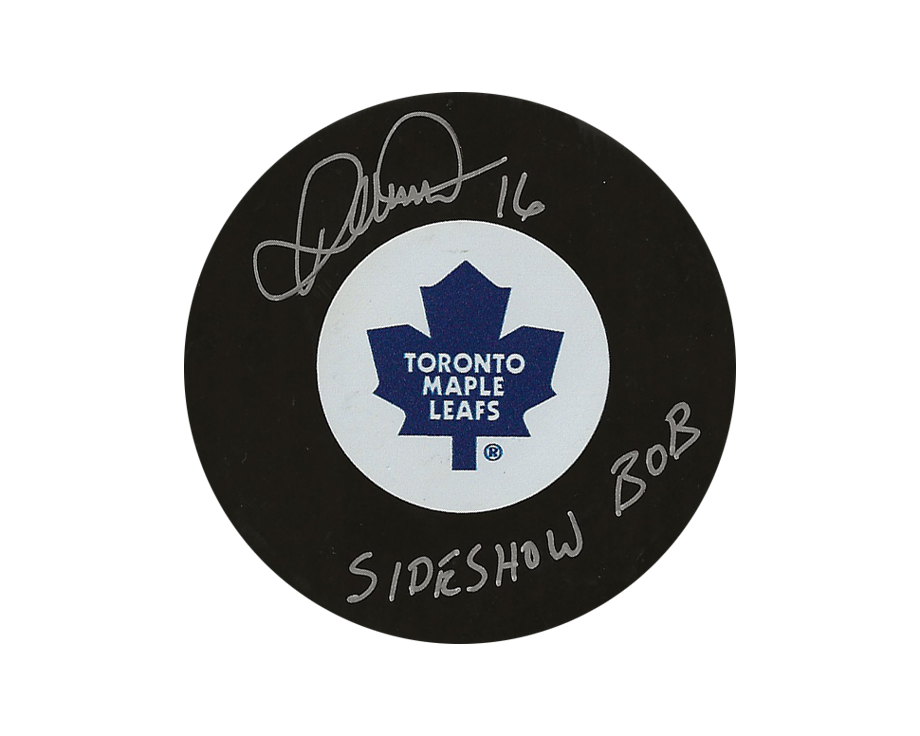 Darcy Tucker Autographed Toronto Maple Leafs Autograph Model Puck Inscribed 
