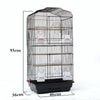 Wire Bird Parrot Cage with Wooden Perches – Black & White | 46×36×93cm