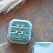 Square CZ studs