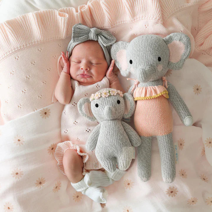 Baby elephant (blush floral) | Cuddle + Kind