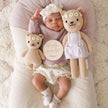 Baby honey bear (ivory floral) | Cuddle + Kind