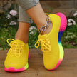 Rainbow sneaker - Lace-up Mesh Shoes With Rainbow Sole Design Fashion Walking Running Sports Shoes Sneakers For Women
