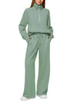 Plain Women Matching Casual Winter Tracksuit set - joggers and hoodie set for women