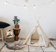 Boho Canvas Pet Teepee Tent Bed – Cat & Dog Tipi House | S, M, L