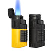 Portable Metal Windproof Cigar Lighter with Cigar Hole Punch