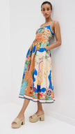 Elegant Ladies Spaghetti strap Vacation Resort Boho Floral Summer Maxi dress