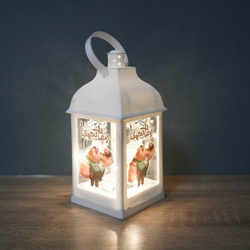 Wind Lantern Plastic Decoration For Eid Mubarak Ornament