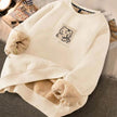 Autumn Winter Fleece-lined thick sweatshirt Pullover top for men