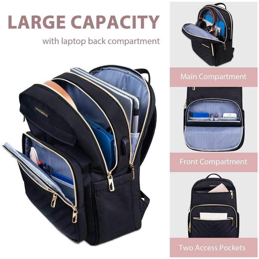 Plain Large Capacity College and High School Backpack