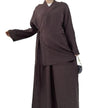 Plain Color Casual Lace Up Middle East Dubai Top And Skirt Suit Eid Abaya Jilbab Hijab Abaya for ArabWomen