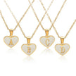 26 Letter Heart-shaped Necklace White Shell Love Clavicle Chain Fashion Personalized Necklace For Women Jewelry Valentine's Day