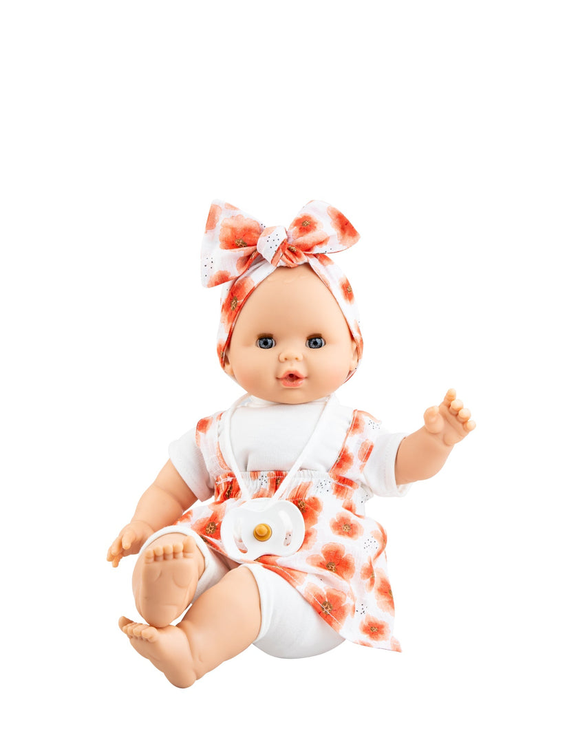 Alex & Sonia Doll - Sonia with floral overalls and headband - Paola Reina