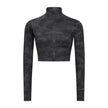Autumn And Winter New Elastic Slim-fit High neck Zip Up Yoga crop top