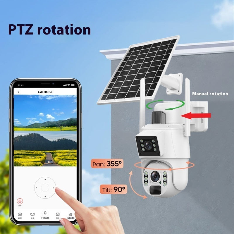 Solar Wireless Camera – 6MP Full Color Night Vision Outdoor Security Camera with 10x Zoom