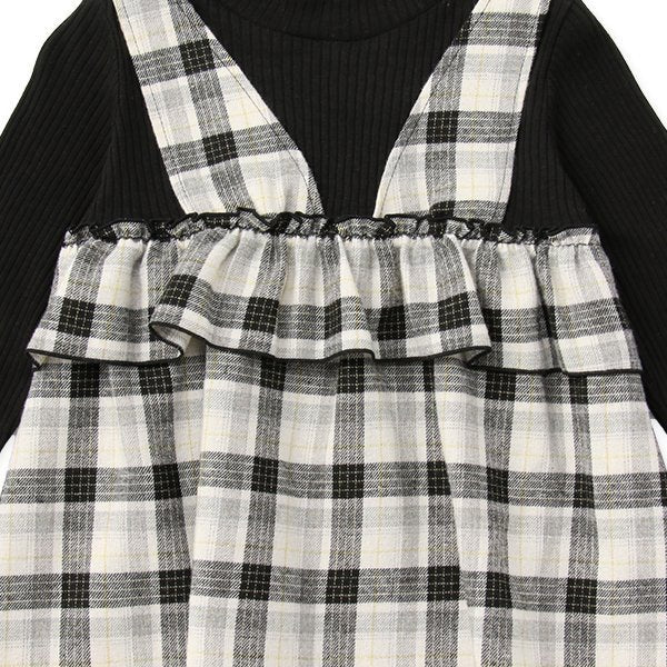 西松屋 ELFINDOLL テレコビエラチェックセット風長袖Tシャツ 正規品