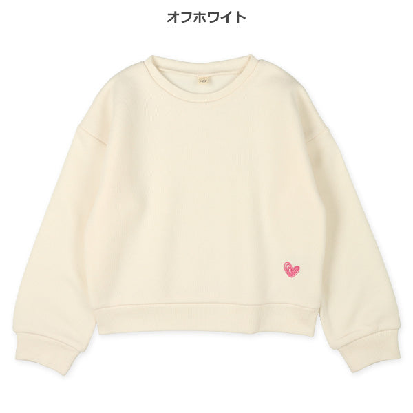 西松屋 ELFINDOLL 裏起毛ハートワンポイントトレーナー 正規品