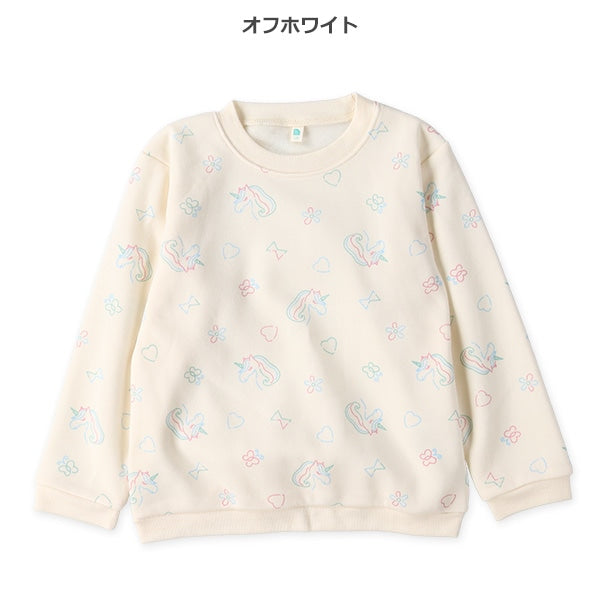 西松屋 ELFINDOLL 裏起毛ユニコーン総柄トレーナー 正規品