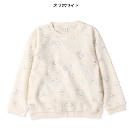 西松屋 ELFINDOLL 裏起毛ユニコーン総柄トレーナー 正規品